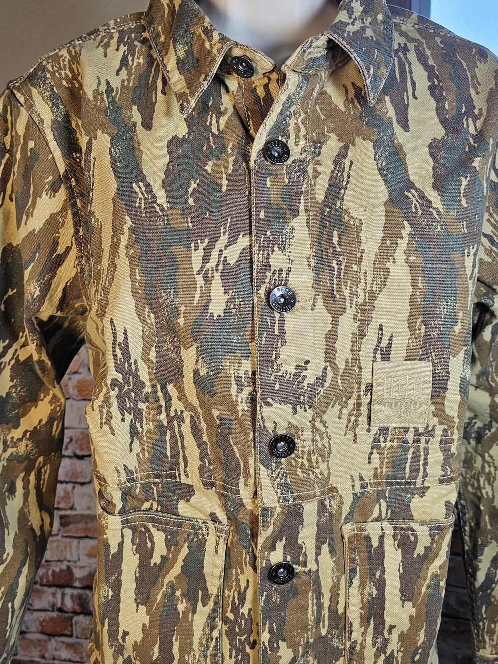 TOPO Designs Dirt Collection Utility Jacket Camo Women's Med NWT Outdoor Chores